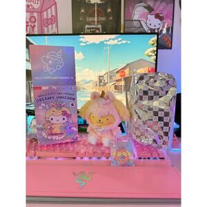 Sanrio Pompompurin Dreamy Unicorn Plush Keychain Miniso Blind Box w/ Box Card